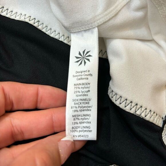 Athleta‎ Ladies Color Block Swim Dress Black and White Size XL - Picture 13 of 14